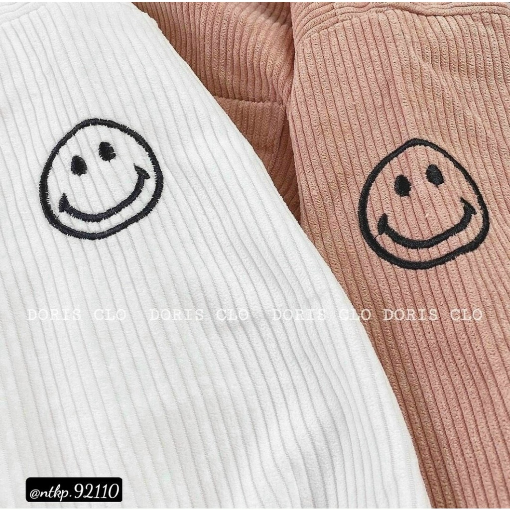 [FREE SHIP] ÁO KHOÁC KAKI NHUNG MẶT CƯỜI FORM RỘNG SIÊU TO SIÊU CÁ TÍNH