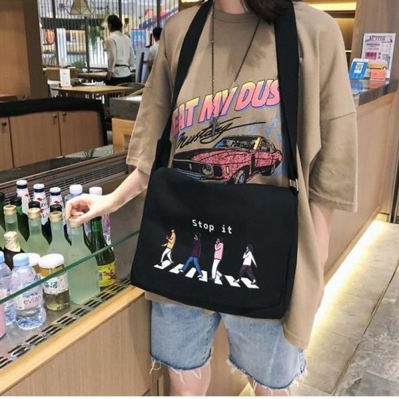 Túi Đeo Vai Vải Canvas Cỡ Lớn Thời Trang Cho Nữ