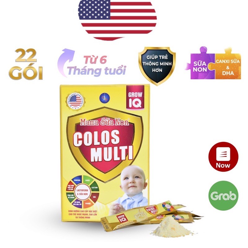 Sữa non Colos Multi Grow IQ 352g – Giúp Bé Cao Lớn Khỏe Mạnh Thông Minh
