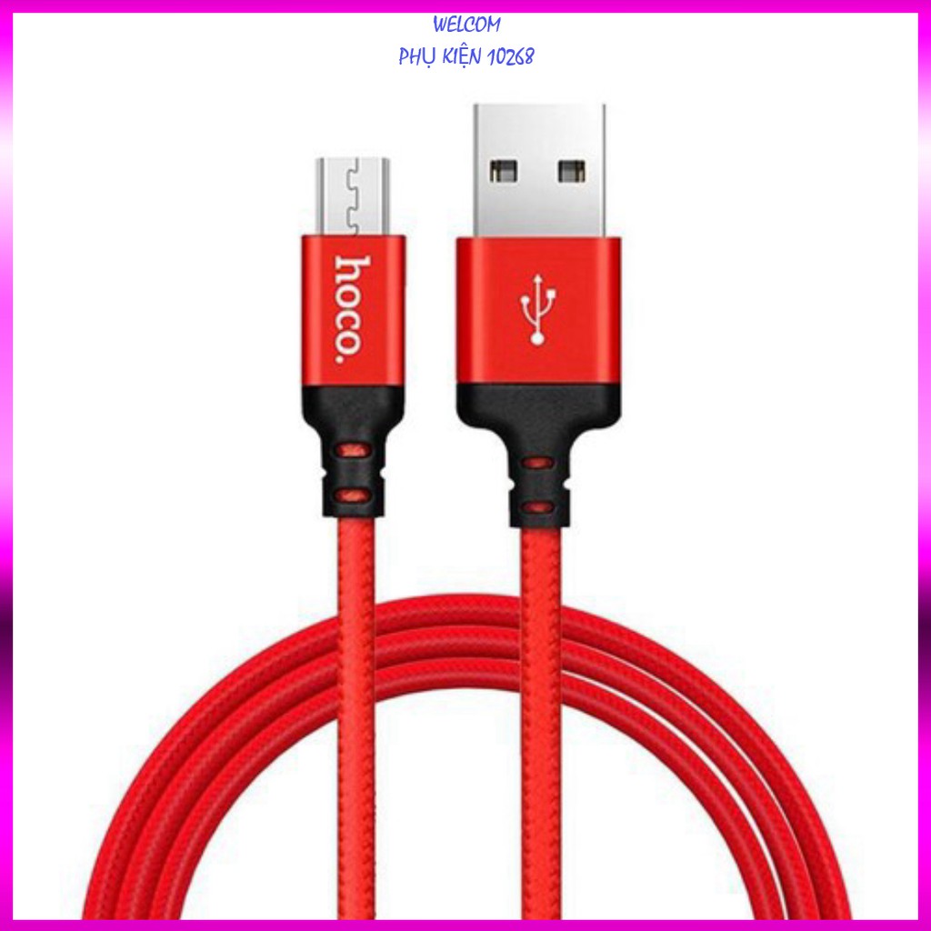 [RẺ - BỀN - ĐẸP - MUA NGAY KẺO LỠ] Dây cáp sạc hoco x14 dây dù cho micro usb dài 1 mét - chống đứt- bền