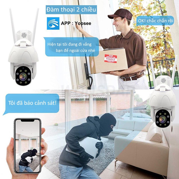 Camera 4G Wifi Yoosee 360 Siêu Nét 3.0Mpx Cao Cấp FullHD 1920 x 1080 Sắc Nét Hàng Nhập Khẩu BH 12 Tháng