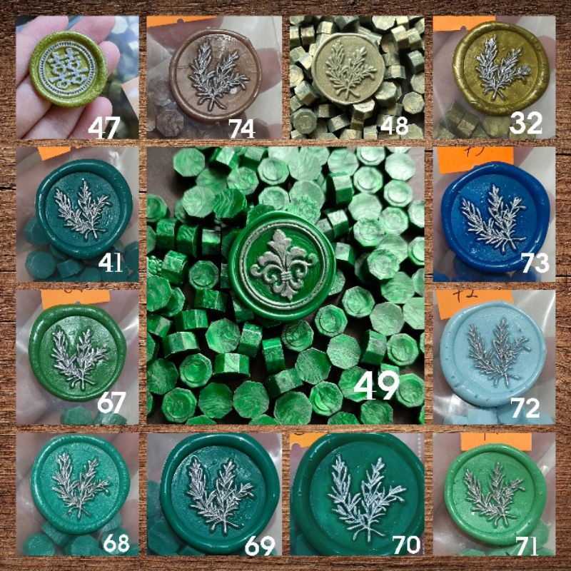 100 viên sáp niêm phong làm con dấu sáp.