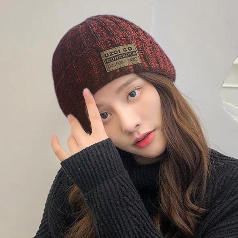 Mũ len beanie dầy dặn dành cho bạn gái, mũ đôi nam nữ mùa đông unisex Mã k07