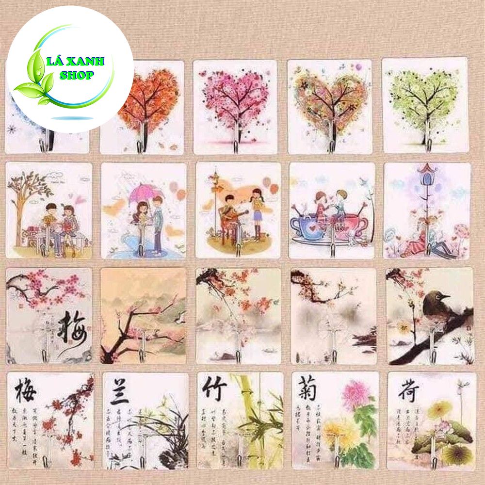 Móc Dán Tường Treo Đồ Cute Nhiều Hình 3D Kiểu 2 - Siêu Dính Cường Lực Thần Thánh - 7.8*8.5 C