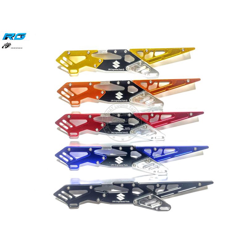 Cacte Satria Che Sên, Carte Chắn Xích, Nhôm CNC Cho Raider, Satria Lô Gô Suzuki RCB Giao Ngẫu Nhiên