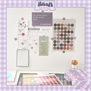 Sticker Mohamm Anime họa tiết chấm tròn trang trí sổ Bullet journal