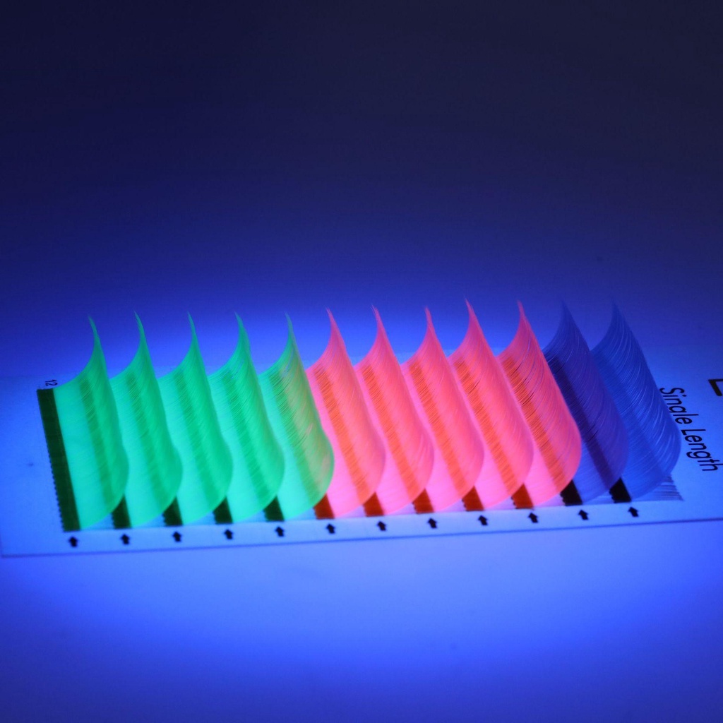 Lông Mi Giả Nối Dài Lông Mi Màu Neon Dạ Quang UV