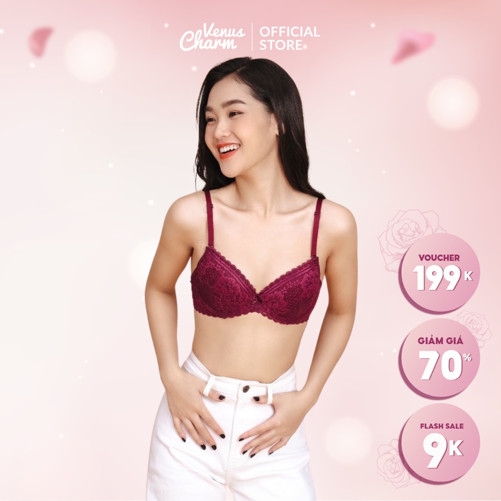 Áo lót nữ Venus Charm VE544 đệm vừa có gọng nâng ngực tự nhiên vừa phải