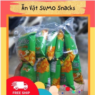 Bịch 10 gói Bim Bim Snack Chay Vị Da Heo Oishi 14/16g-Ăn Vặt Sumo Snack