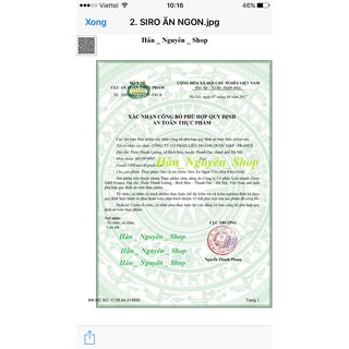 Siro ăn ngon tiêu hóa khỏe G&P