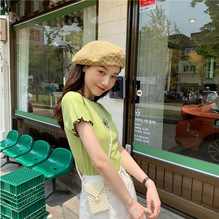 Áo Thun Ngắn Tay Thêu Họa Tiết Xinh Xắn Với 3 Màu Sắc Chọn Lựa | BigBuy360 - bigbuy360.vn