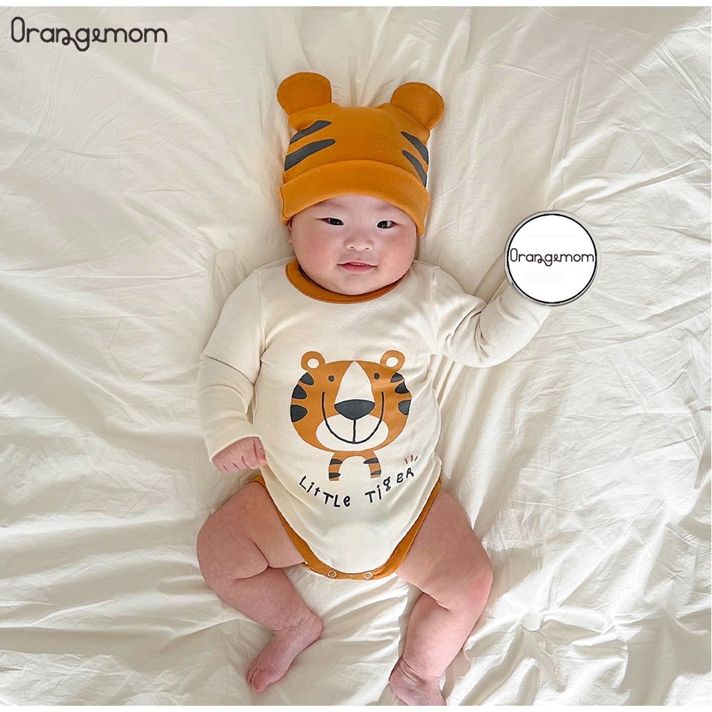 Set áo liền quần ORANGEMOM họa tiết chú hổ đáng yêu thời trang mùa xuân cho bé
