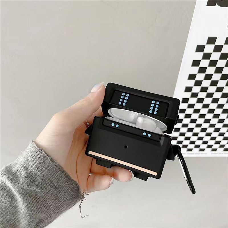 Vỏ Bảo Vệ Hộp Sạc Tai Nghe bluetooth Không Dây Airpods 3/1/2 pro Bằng Silicon Họa Tiết Hoạt Hình robot 3D Dễ Thương