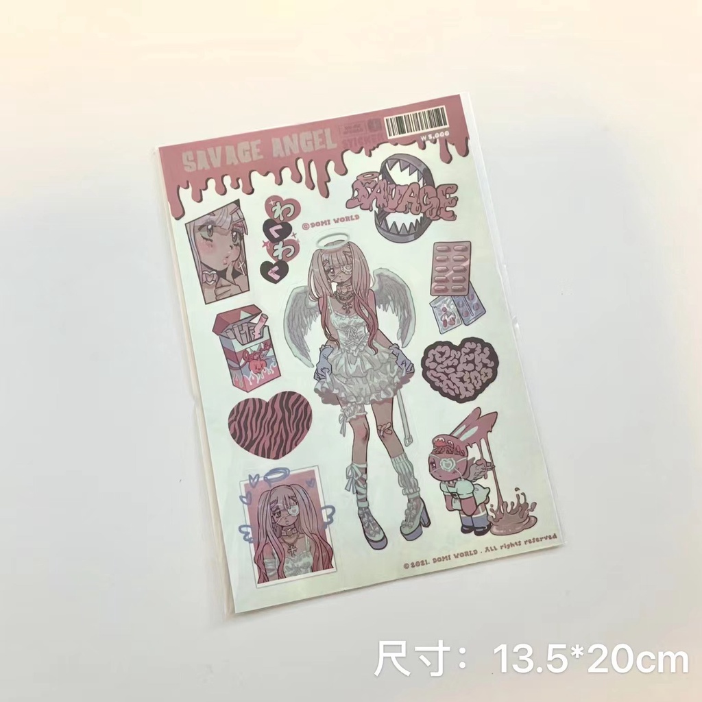 Nhãn Dán Trang Trí Sổ Tay Hình Cô Gái Dễ Thương diy