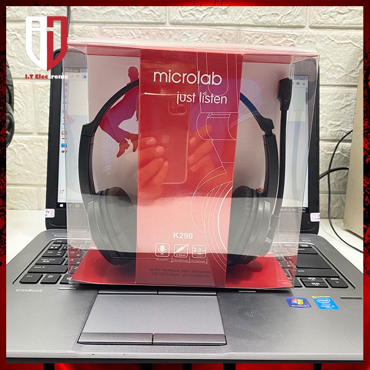 Tai Nghe Gaming Chụp Tai Headphone Có Dây MICROLAB K290 Headphone Máy Vi Tính Laptop Có Mic