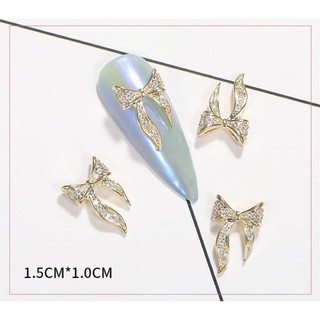 phụ kiện trang trí móng charm nơ quốc dân