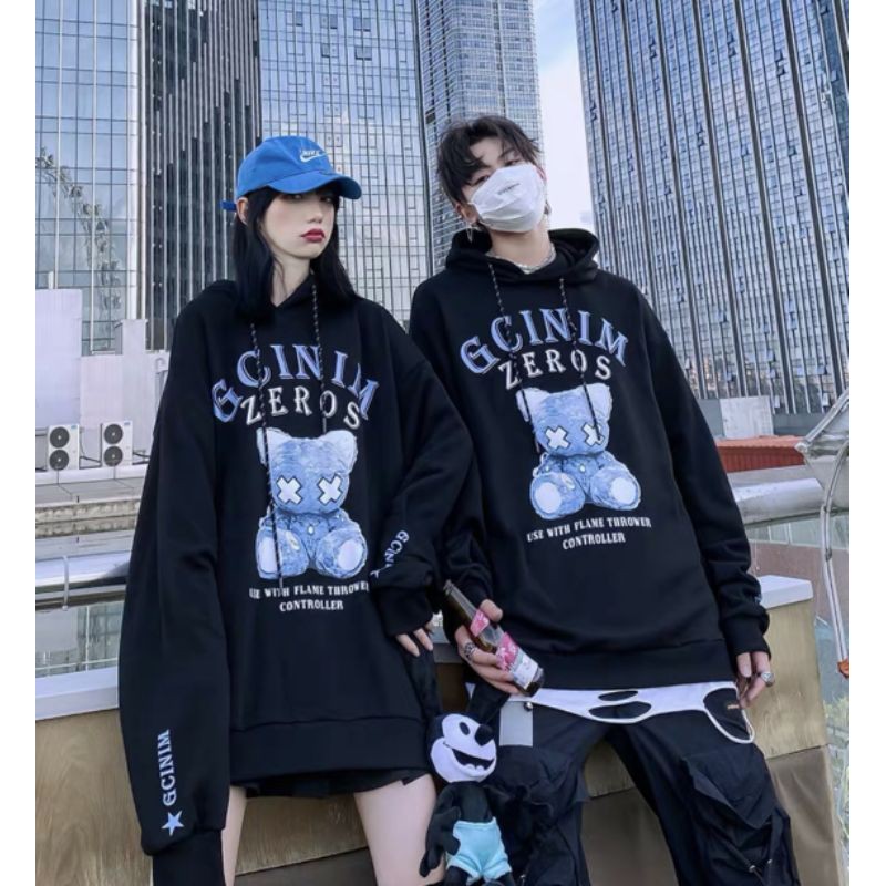 [ VẢI NỈ - SIÊU ĐẸP ] Áo Khoác hoodie form rộng Đen Khoá Kéo Siêu Hot 2021 dành cho nam và nữ | BigBuy360 - bigbuy360.vn