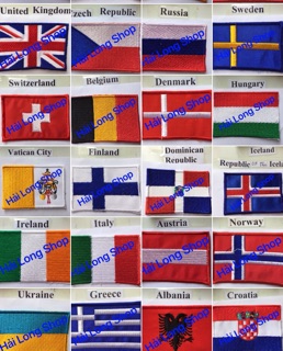 Cờ thêu các nước ( Flags of the World )- size 5cmx7cm