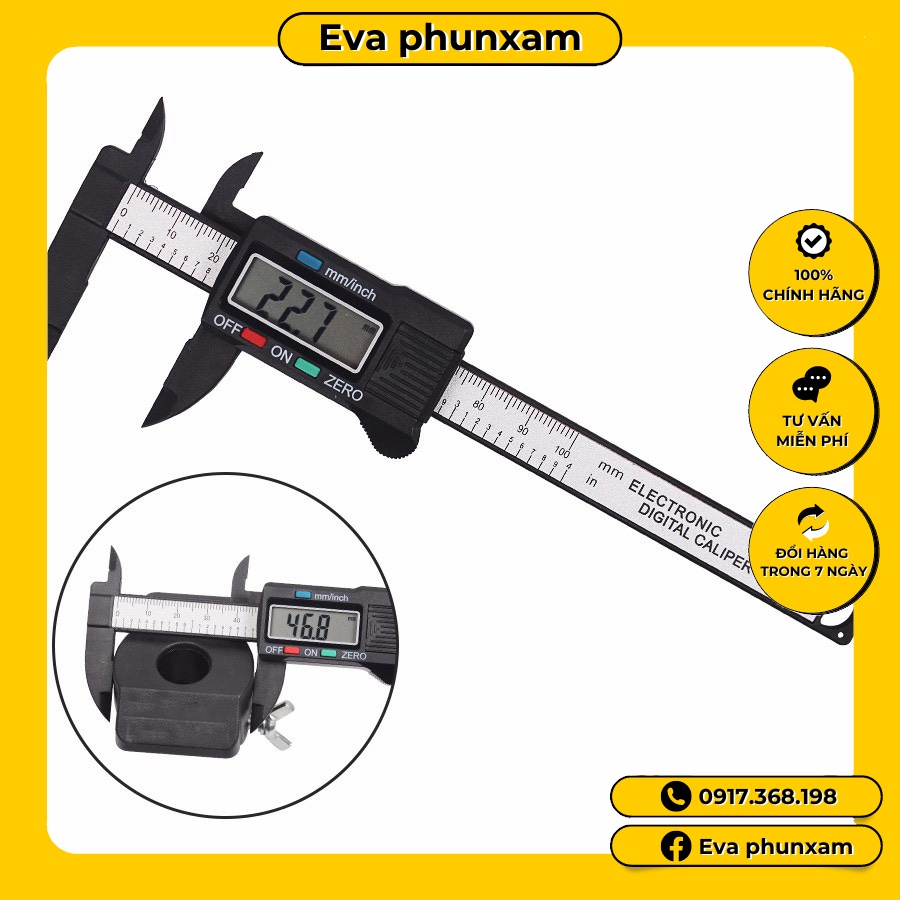 Thước Đo Điện Tử (Tặng Kèm Pin)