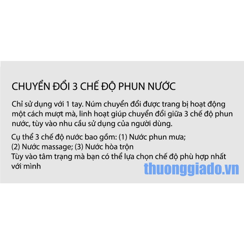 Vòi sen tăng áp cao cấp Xiaomi Diiib, 3 chế độ phun, chuyển đổi chế độ dễ dàng bằng một tay