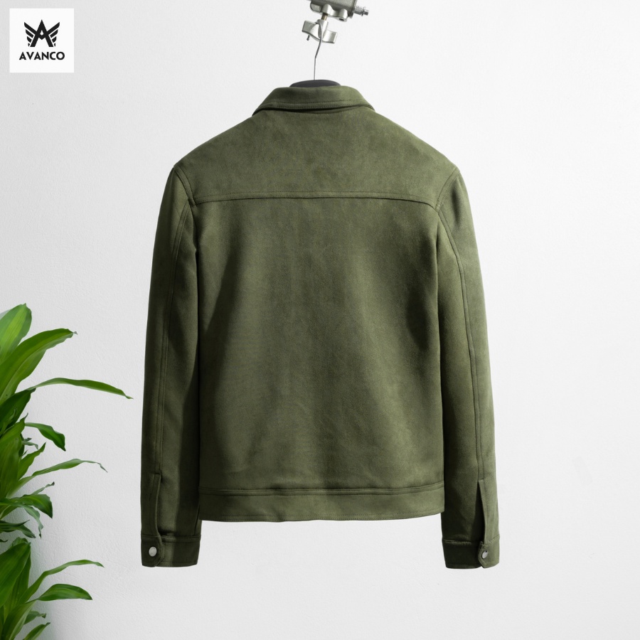 Áo khoác nam da lộn Jacket Avanco cổ bẻ mùa đông 2023, mặc lên dáng cực đẹp - DL23
