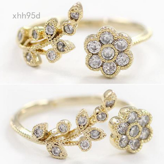 Nhẫn xhh95d Pjquanyong Hình Hoa Hồng Đính Kim Cương Giả Cho Nữ