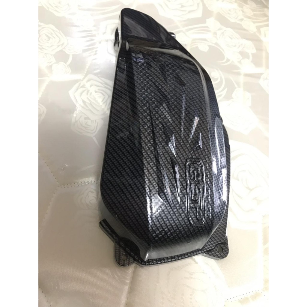 Bộ 3 món Xe Air Blade 125  Pô E, Quạt Gió, che Pô mạ carbon đen