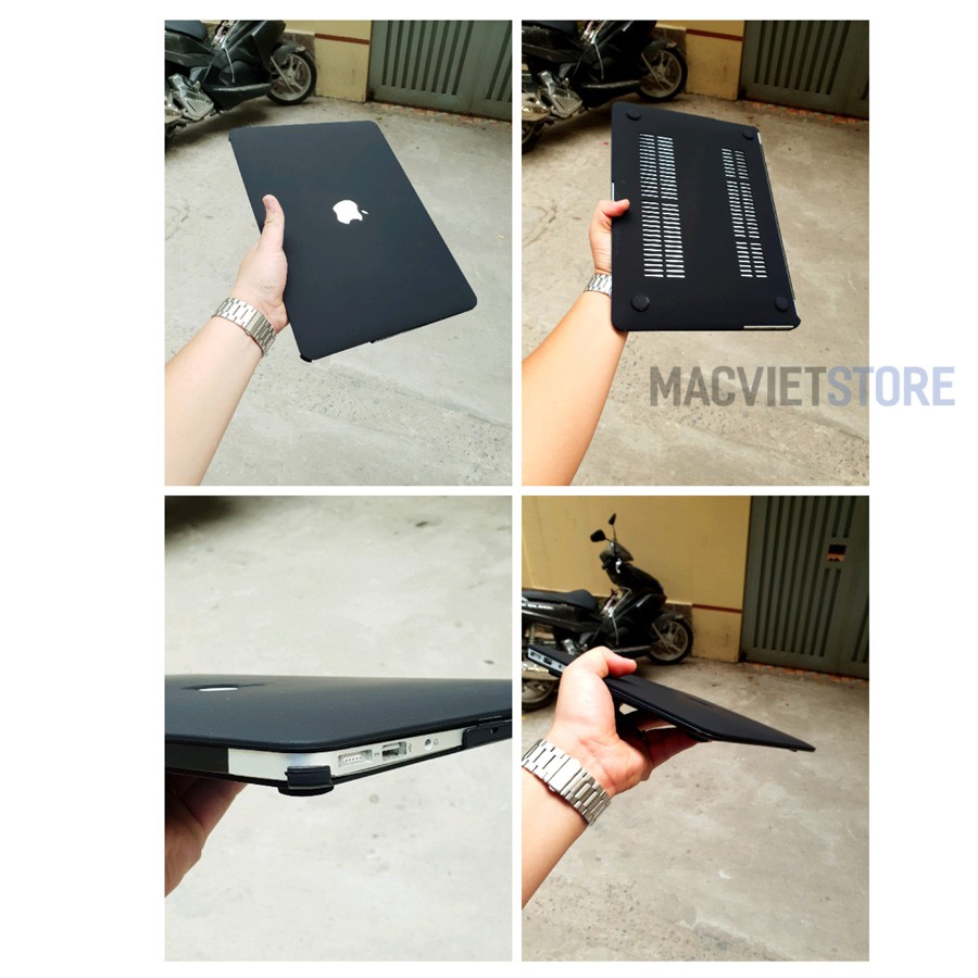 [SET 5 Món] Combo Case Macbook + Phủ Phím, Nút chống bụi + Kẹp Chống Gẫy Sạc
