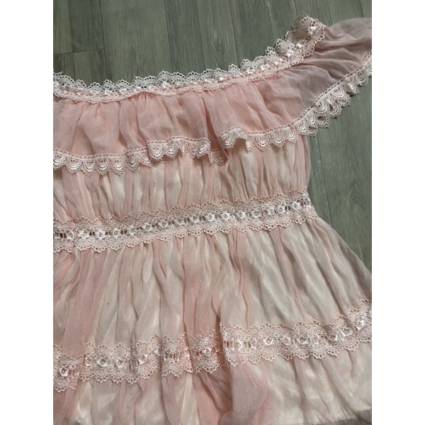2hand đầm kiểu trễ vai eo 94 size L