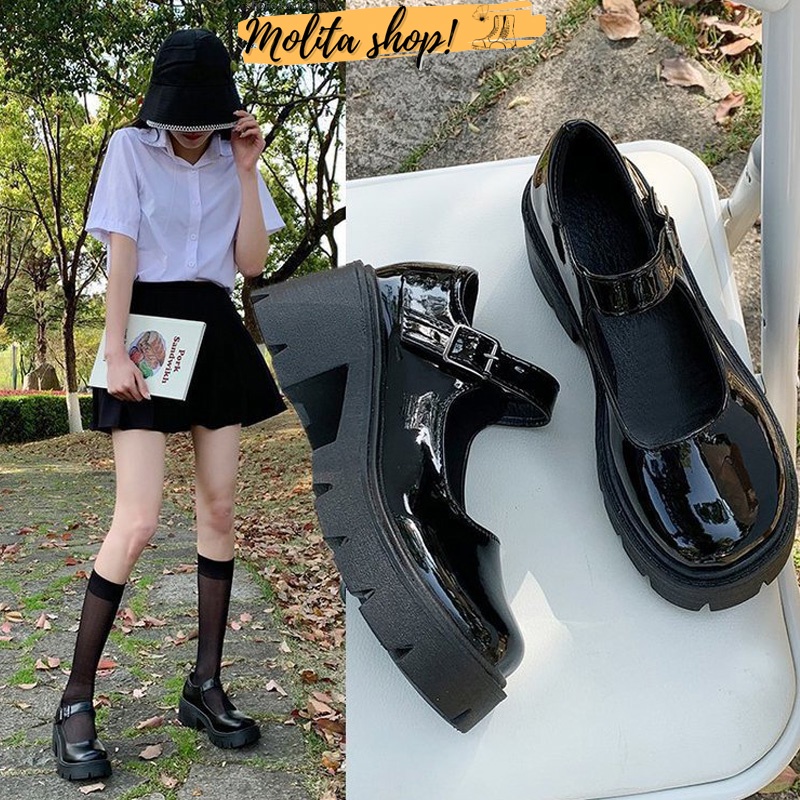 Giày Lolita Nữ Ulzzang Mary Jane Đế Cao Hàn Quốc LL01-ZOEESHOP