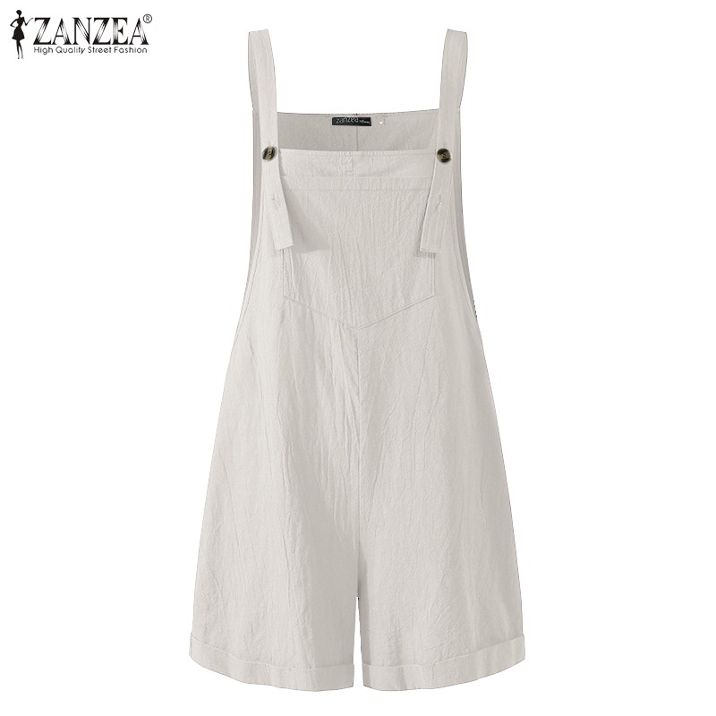 ZANZEA Áo liền quần bằng cotton dáng rộng không tay cho nữ | BigBuy360 - bigbuy360.vn