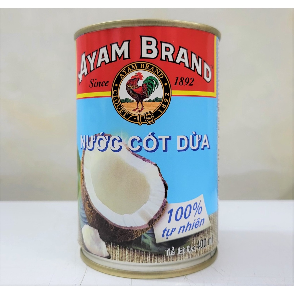 [Hộp 400ml – XANH NHẠT] NƯỚC CỐT DỪA [Malaysia] AYAM Premium Coconut Milk (halal)