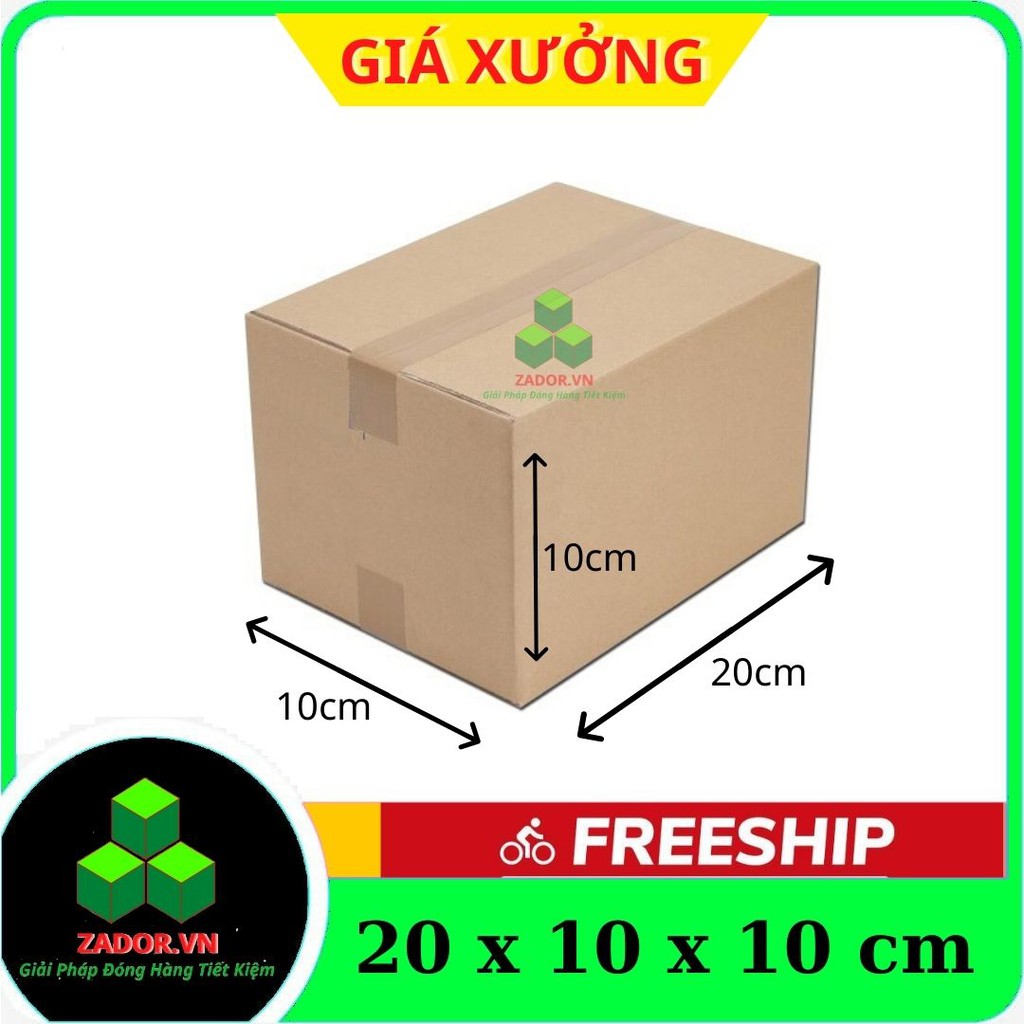 Combo 10 hộp carton Size 20x10x10 Thùng Carton,hộp carton Đóng Hàng Zador