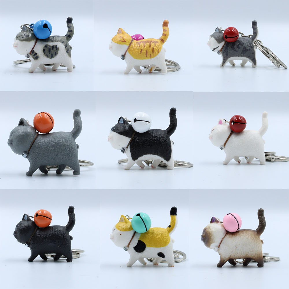 CHARMS Móc Khóa Đôi Hình Mèo Xinh Xắn