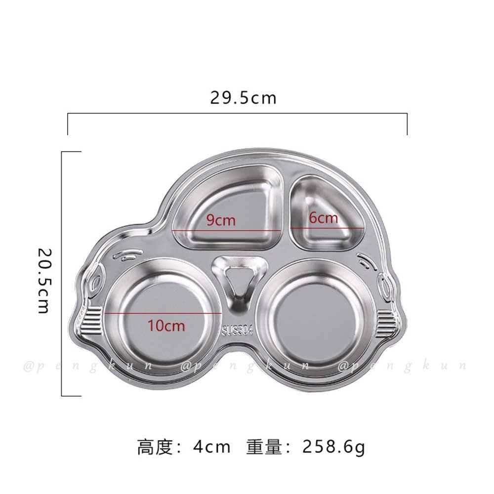 Khay Đựng Thức Ăn Bằng Thép Không Gỉ 304 Chống Sốc Họa Tiết Hoạt Hình Cho Bé