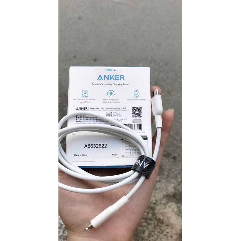 Cáp Sạc ANKER A8632 Power Line II USB-C to Lightning, dài 0.9m