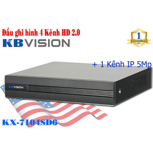 [Mã ELMS5 giảm 7% đơn 300K] Đầu ghi hình KB-VISION 4 kênh KX-7104SD6 - Chính Hãng 100% Thương hiệu Mỹ