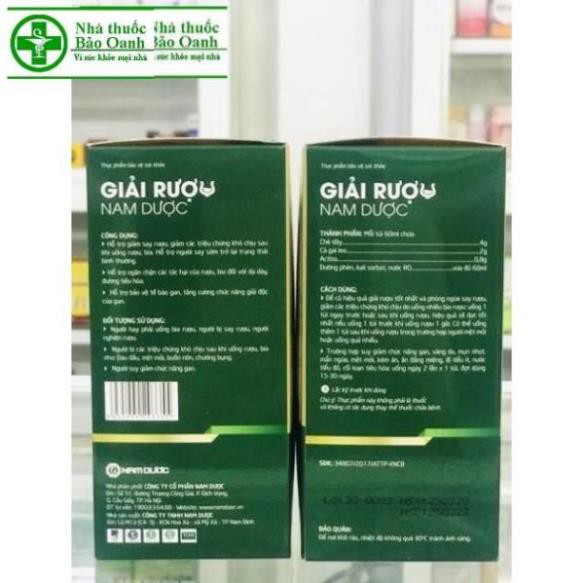 ✅ Giải Rượu Nam Dược ( 60ml/Gói )