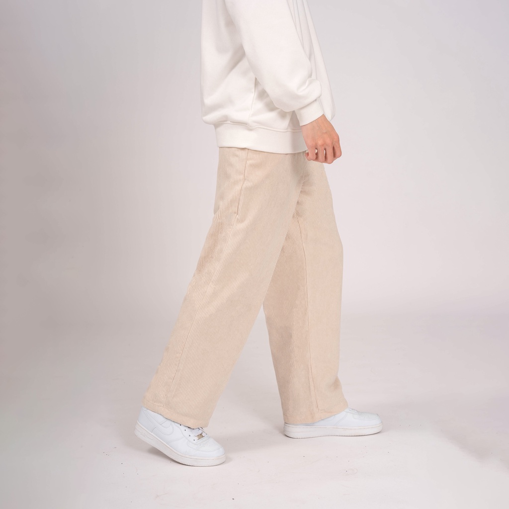 Quần ống rộng nhung tăm N7 basic pants suông nam nữ local brand