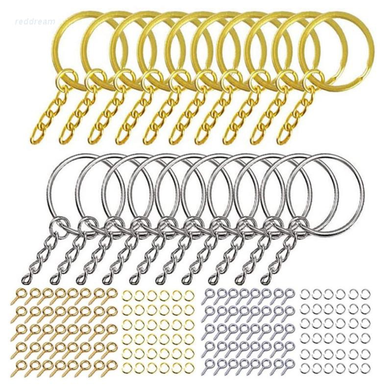 Bộ 220 Phụ Kiện Làm Móc Khoá Trang Sức Thủ Công Tiện Dụng