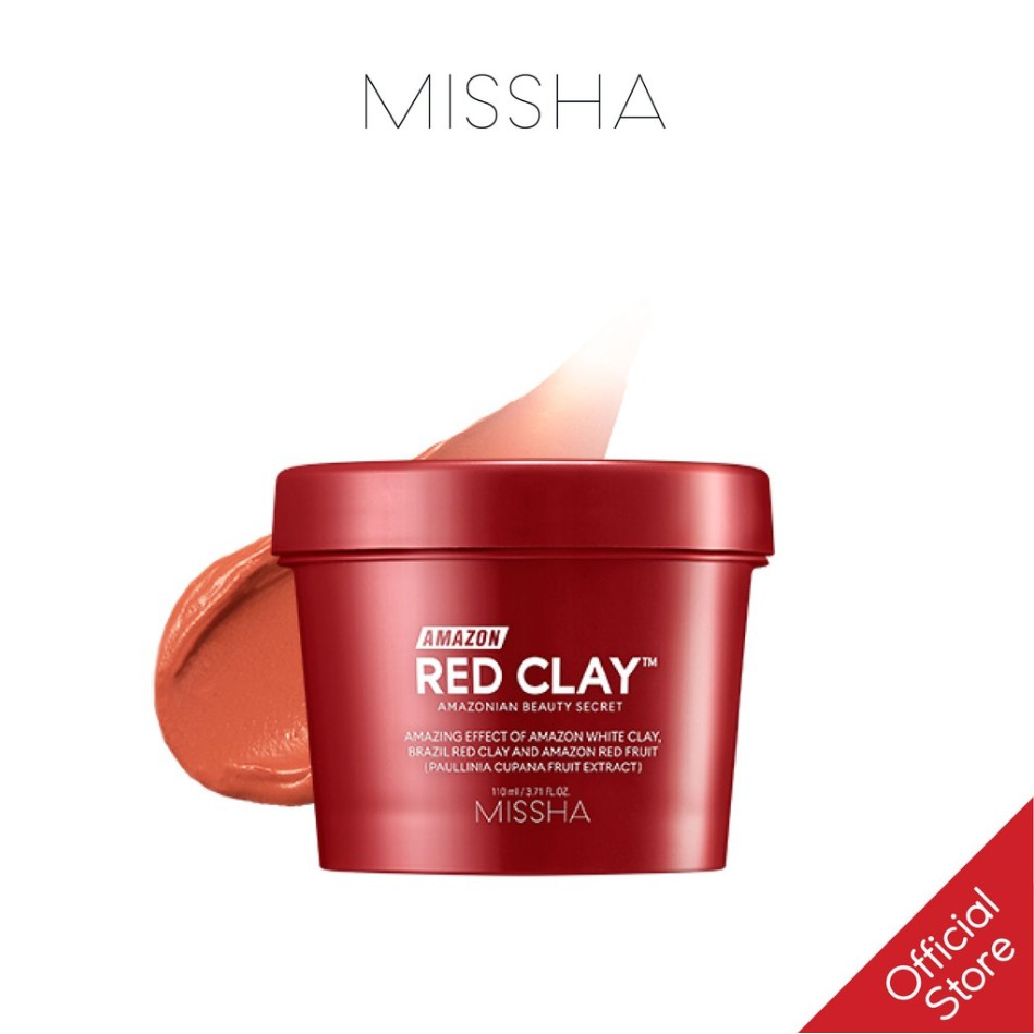 Mặt Nạ Đất Sét Làm Sạch Sâu, Chăm Sóc Lỗ Chân Lông Missha Amazon Red Clay™Pore Mask 110ml