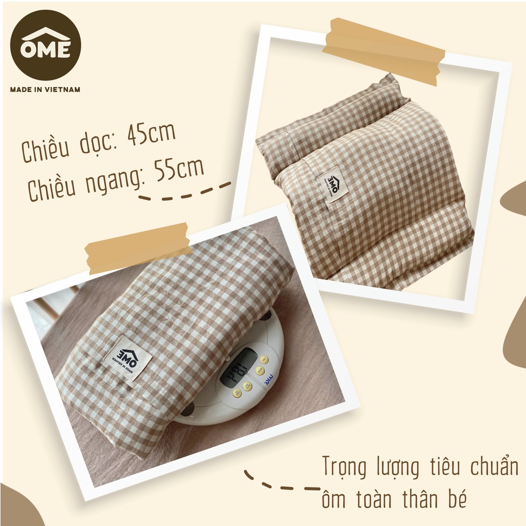 Chăn Chặn Kén 3 In 1 Ome Cho Bé Từ Sơ Sinh Chất Đũi Siêu Thoáng Giúp Bé Có Được Giấc Ngủ Ngon