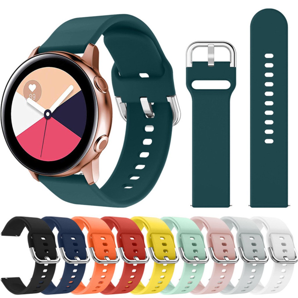 [Bảng colorful] Dây đeo 20mm 22mm chốt khóa Samsung Galaxy Watch 1/3, Active 1/2, Gear S2/S3, Gear Sport silicon (ZD03)
