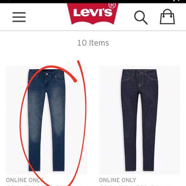 Quần jean Levis auth