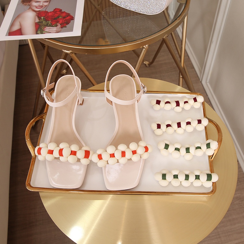 Giày Sandal Cao Gót Đế Dày Phong Cách Mới Mùa Hè 2022 Cho Nữ