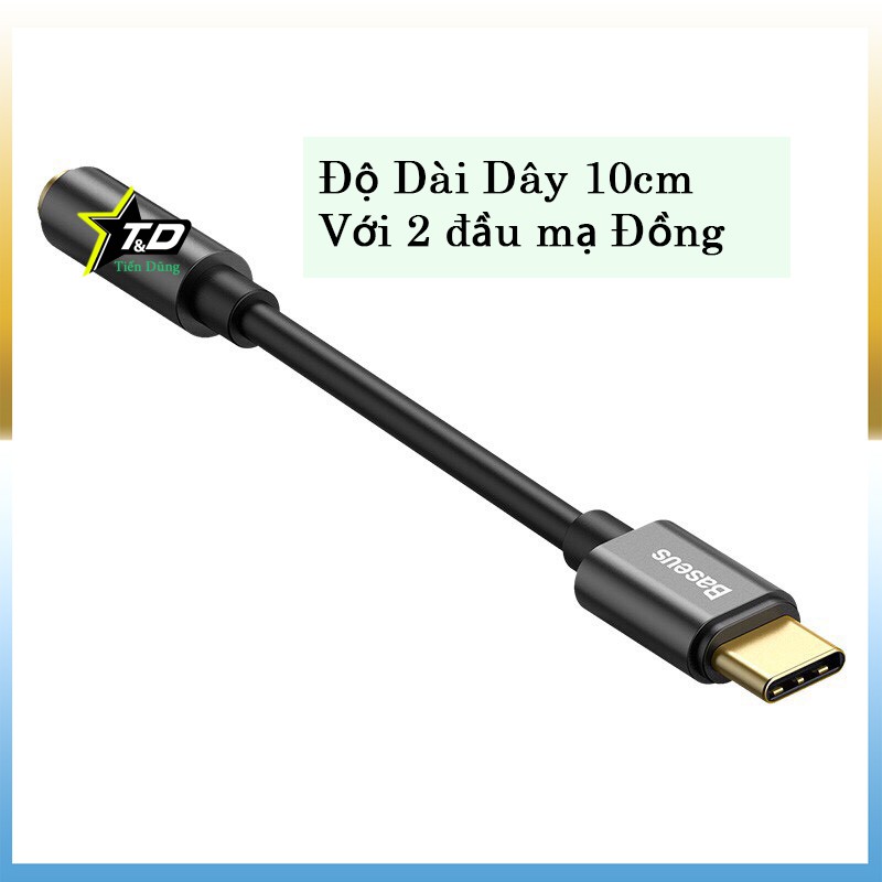 Cáp chuyển đổi Type C sang cổng 3.5mm Adapter Baseus L54 chính hãng- baseus l54 chân Type C cực tốt