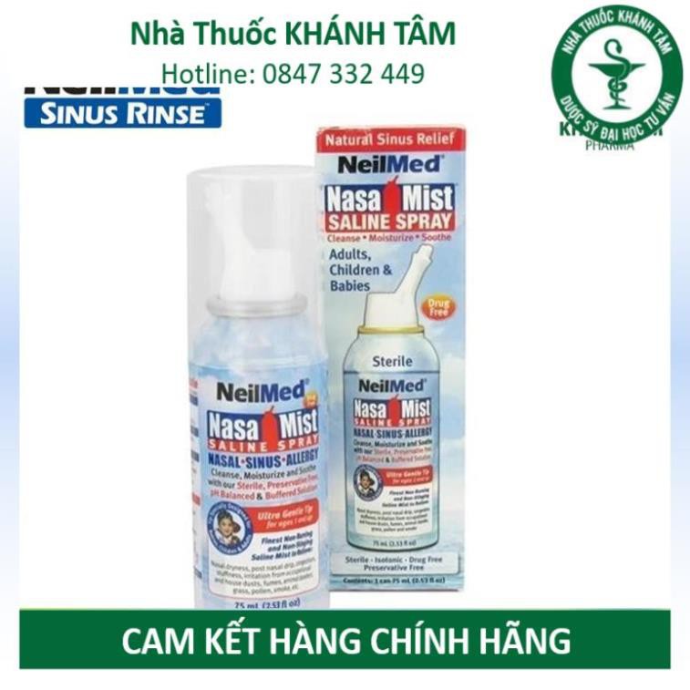 Dung dịch xịt rửa mũi NeilMed NasaMist Saline Spray Isotonic _Khánh Tâm ! !