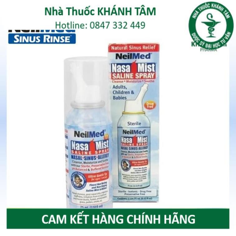 Dung dịch xịt rửa mũi NeilMed NasaMist Saline Spray Isotonic _Khánh Tâm ! !