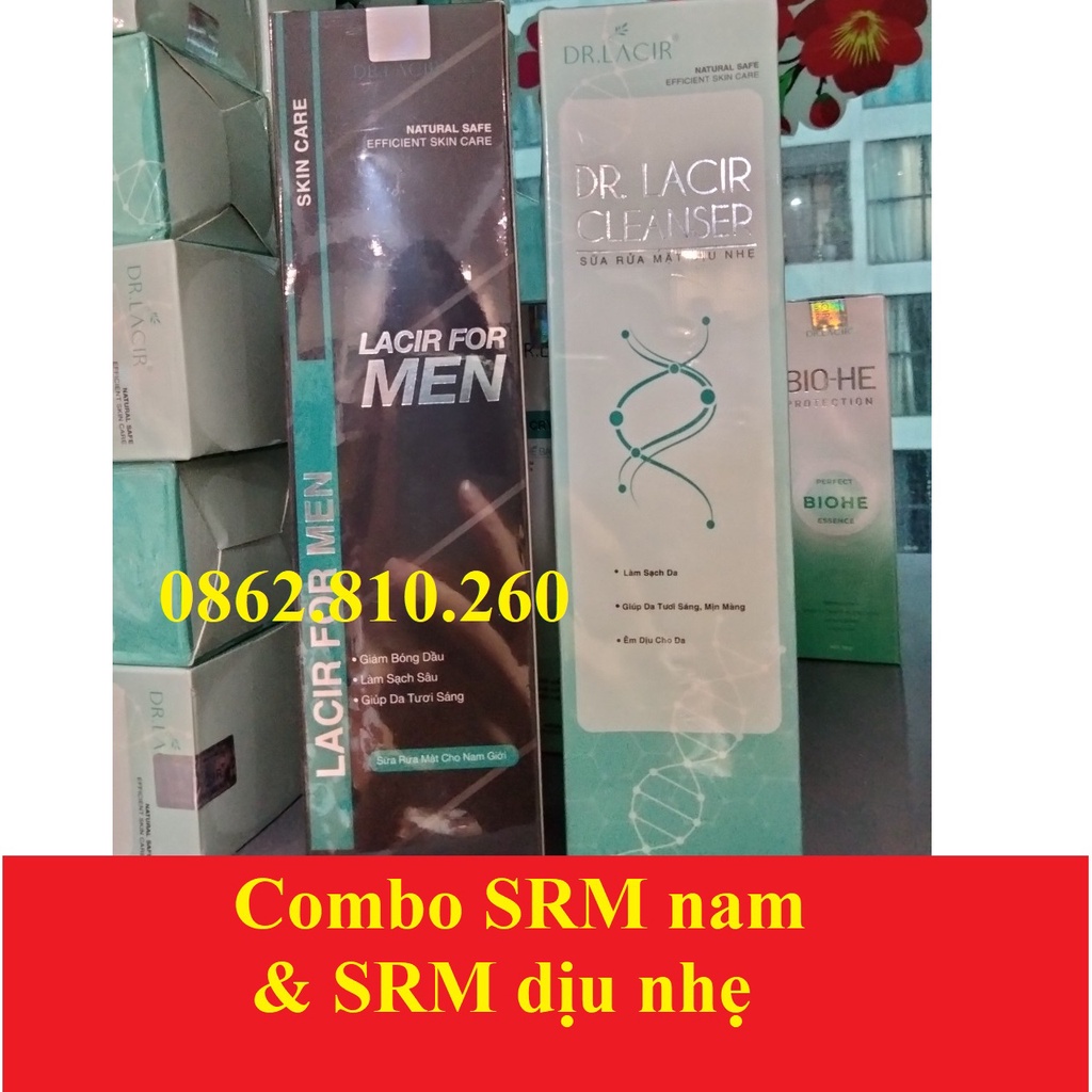 SỮA RỬA MẶT #BẠC_HÀ KIỀM DẦU DR.LACIR_DỊU NHẸ_SRM DÀNH CHO NAM DR LACIR