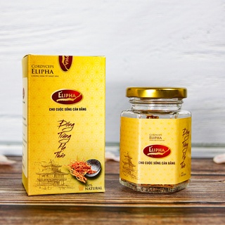 Đông trùng hạ thảo elipha khô 10gr sấy thăng hoa thượng hạng - traphaco sapa